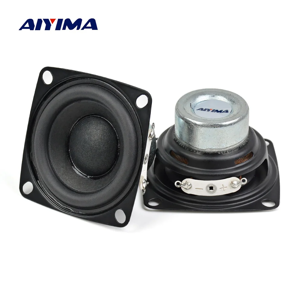 AIYIMA 2Pcs 2 Inch Full Range Speakers 20 Core 4 Ohm 10W Enthusiast DIY Flat Arc Rubber Edge Neodymium Magnet HiFi Speaker | Электроника