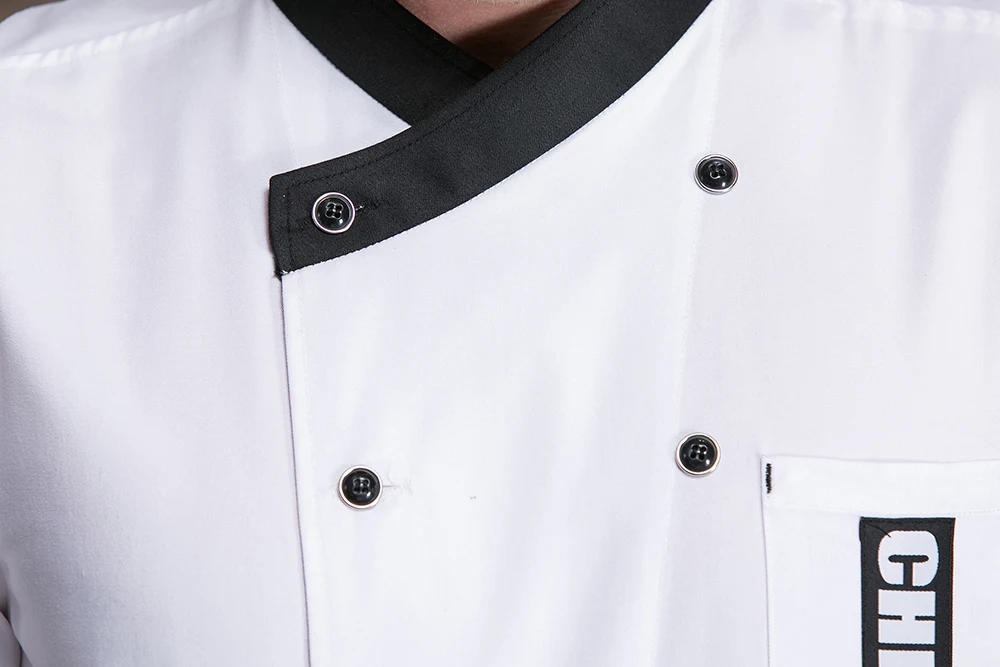 Список Отель Ресторан Кухня готовка Рабочая Униформа летняя дышащая рубашка с короткими рукавами кафе бар официант Рабочая куртка