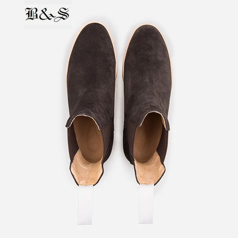 Черные и уличные замшевые ботинки «Челси» ручной работы; винтажные узкие джинсовые ботинки из натуральной кожи