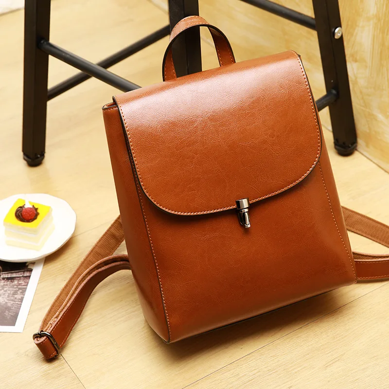 

Spring Summer New Calf Women's Bag 2018 Backpack Cowhide Large Capacity Travel Bag Ladies Shoulder Bag Soft high-quality