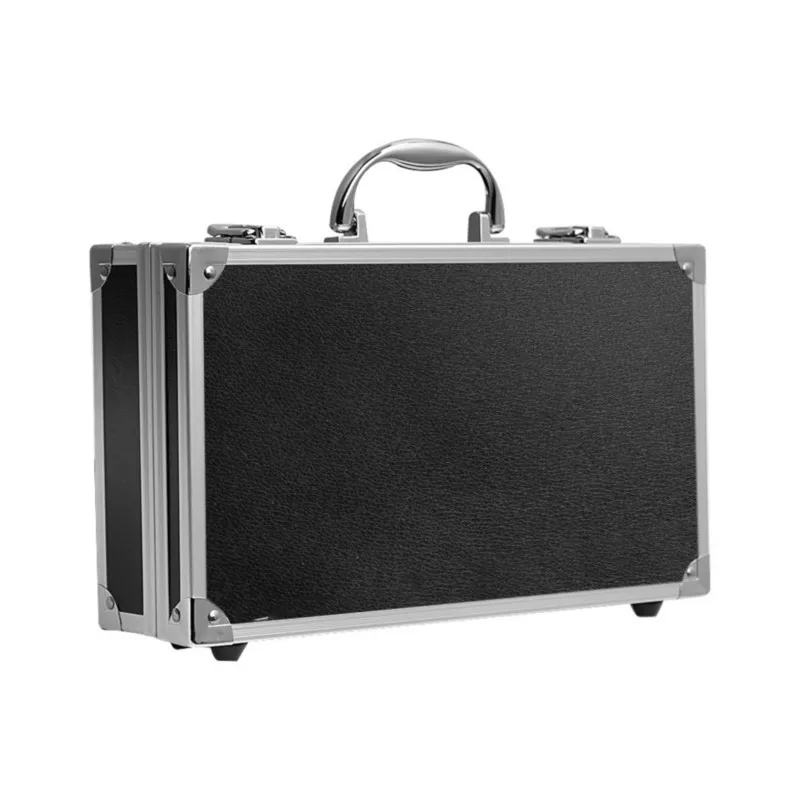 Online Caja de Herramientas de aluminio de 30x17x8cm caja de almacenamiento de caja de instrumentos portátil con forro de esponja Caja de Herramientas resistente a impactos de mano