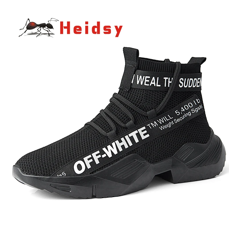 

Heidsy Summer 2019 Fashion New Men Sneakers Light Weight Weaable Casual Shoes Pure Lae Up Flat-soled Shoes Zapatos De Hombre
