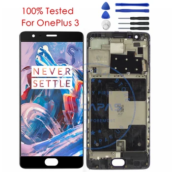 

Original for Oneplus 3 LCD Display + Frame Touch Screen Panel EU Verison for One Plus 3 LCD Digitizer Display Replacement Parts