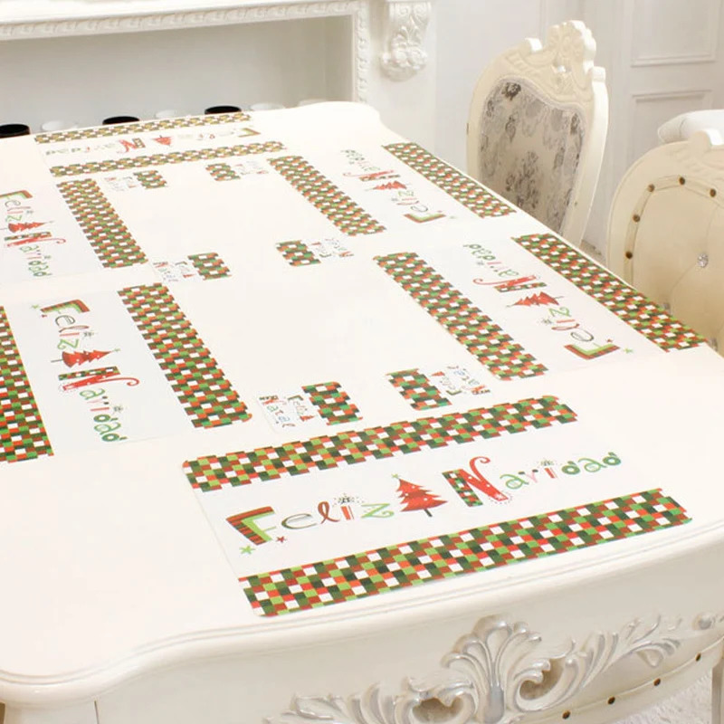 

2019 Tableware Bowl Fork Placemat Mat Decoration Home Party Christmas Dining Table Tableware