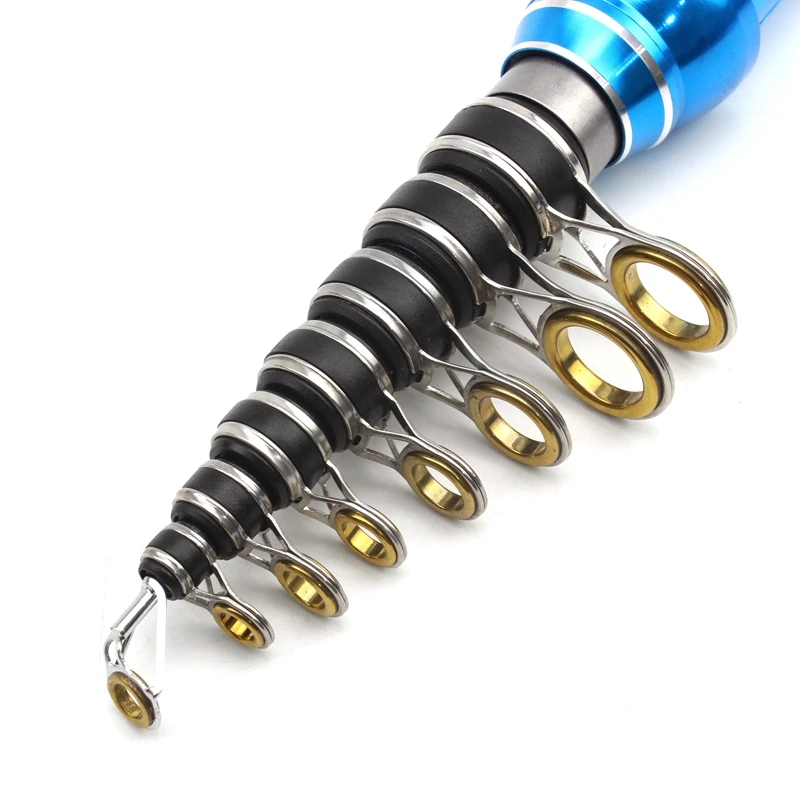 Vara de Pesca Telescópica de Fibra de Carbono Haste de Fiação Vara de Viagem de Pesca Nova Promoção! Azul 1.8m 2.1 Ultra-curto Super Difícil 1.5 m 5 Cheap Varas de pescar