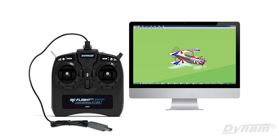 Detrum Dynam 8CH 8-Channel USB RC Flight Simulator DTM-U001 Mode1 3