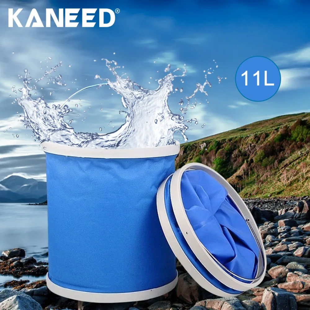 11L folding portable car wash bucket waterproof oxford buckets outdoor
