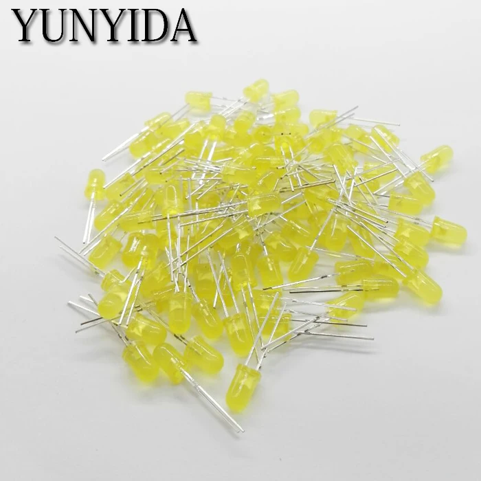 5mm LED Diode Red Yellow Green Blue White Orange 100PCS/LOT