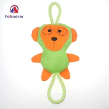 Надёжный безопасный забавная игрушка с писком для домашних животных собак Игрушки для щенка, домашних животных из хлопчатобумажного каната в форме обезьяны с хлопком выдавливатель для пищевых продуктов с игрушки для домашних животных