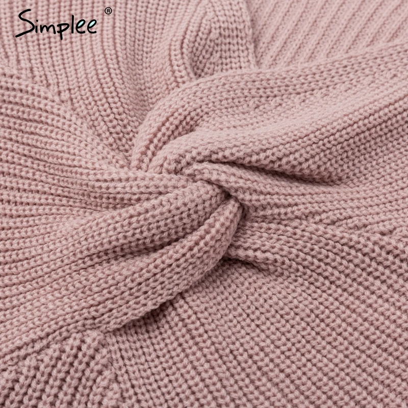 Simplee сексуальное трикотажное платье с открытыми плечами открытой спиной крест