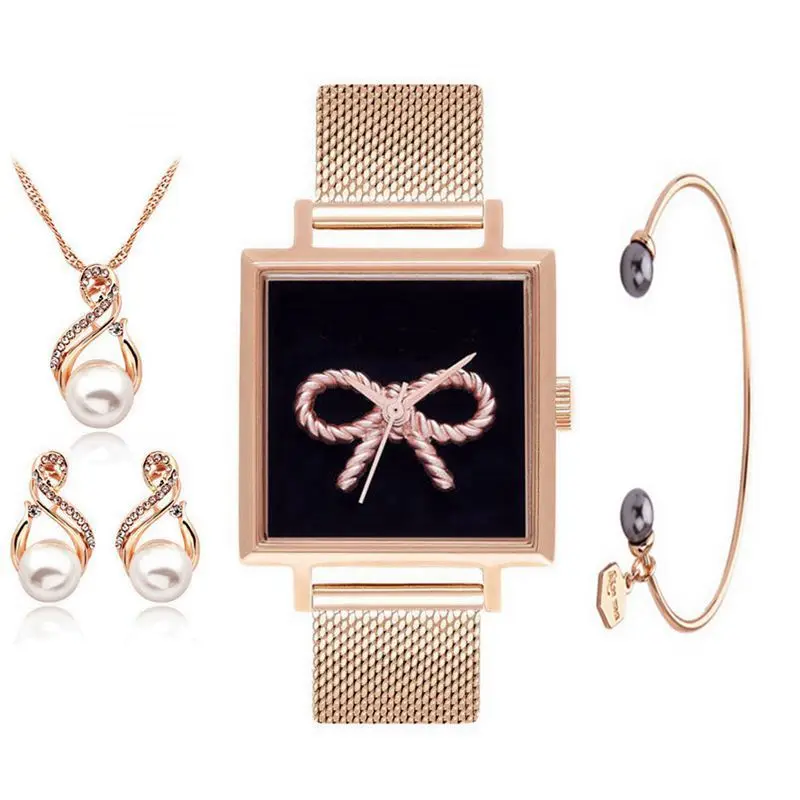 

New ladies Small square case watch REOULIONS Fashion Belt Mesh Watch Korean student magnet stainless steel magnetic watch