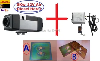 

Free Shipping Newest 5kw 12V Air Diesel Heater +(REMOTE CONTROLLER+GIFT) Similar Auto With Webasto Heater Liquid Parking Heater