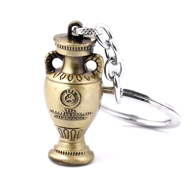 European Cup trophy Zinc Alloy key ring Antique Copper Plated car ...