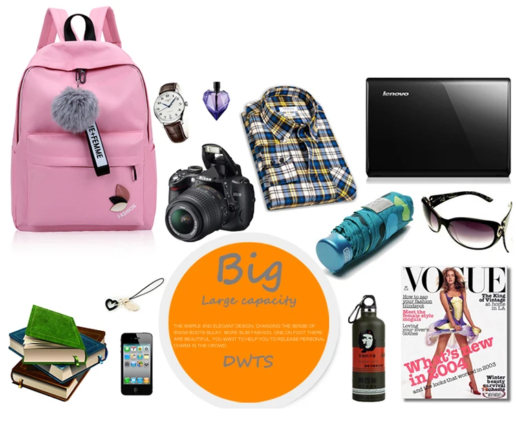 5 women backpack