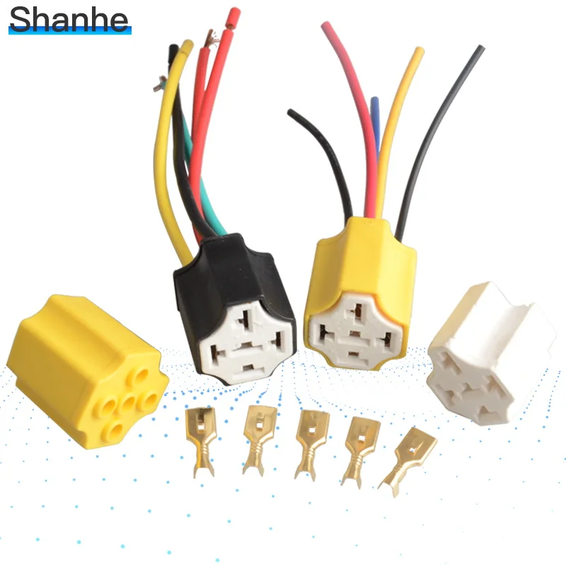 

5pin ceramic material auto relay socket auto relay socket Wire Connector