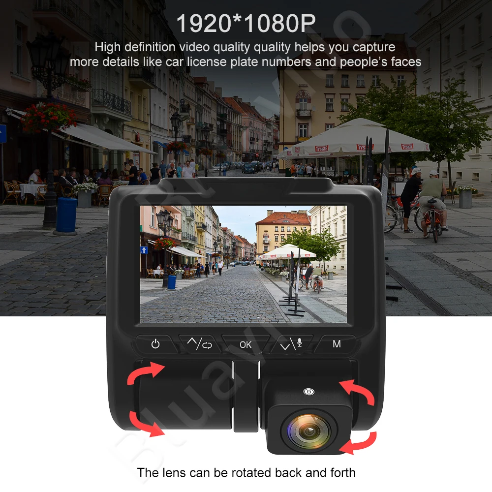 Bluavido двойная камера FHD 1080P Автомобильный видеорегистратор Novatek 96660 IMX323 датчик WDR с