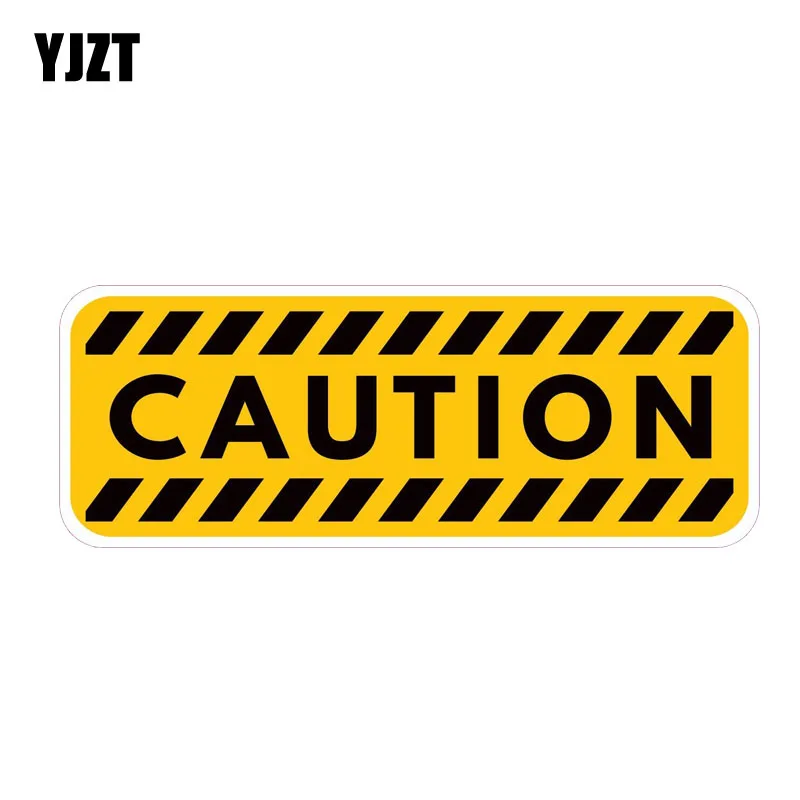 

YJZT 17.9CM*6.5CM Creative Funny Caution Car Window Stickers PVC Decal 12-0383