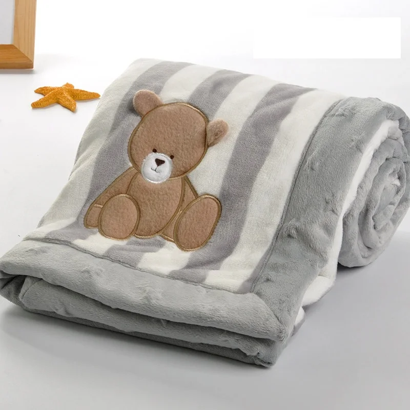 Высокое качество одеяло для новорожденных Bebe утепленные, фланелевые Пеленальный конверт коляска мультфильм Одеяло постельное белье для