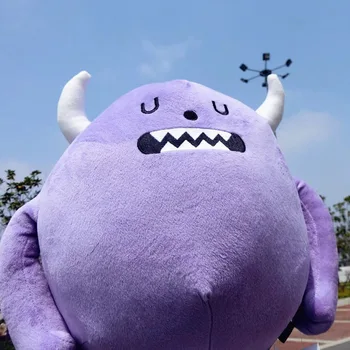 

candice guo! Super cute plush toy funny expressions devil fat monster stuffed doll cushion birthday Christmas gift 1pc