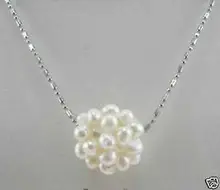 SHIPPINGBeautiful rápido Blanco Bola de La Perla Colgante Collar AAA