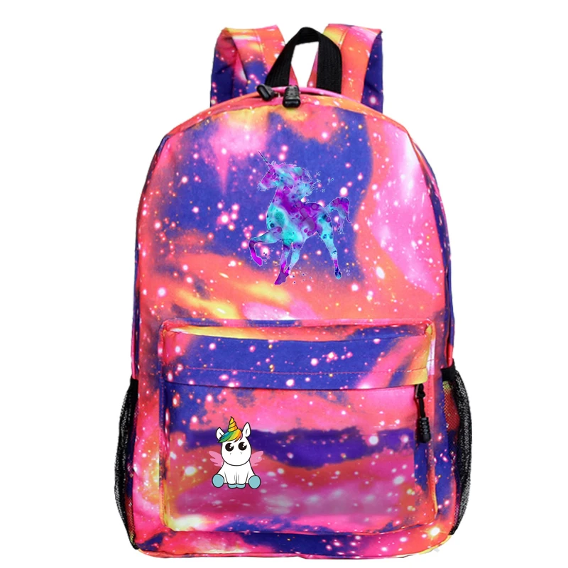 Mochila аниме-рюкзак для путешествий plecak Рюкзак Back To School сумки черный Sac A Dos Femme Цветной Единорог бум 23 Bolsa ноутбук Для мужчин
