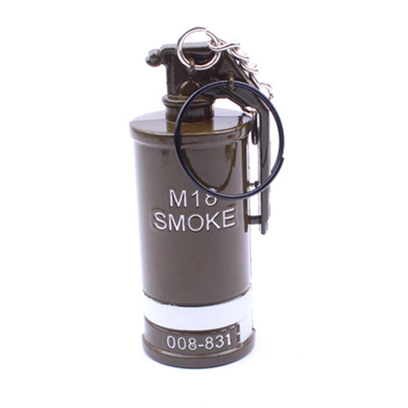 

TIOODRE Car Key Chain Movie Situation Smoke Bomb Fragment Hand Mine Oil Barrel Toy Weapon Keychain Ring Holder For Car Accessory