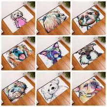 Милая мультяшная собачка дверной коврик коралловый флис напольный ковер нескользящий кухонные ковры впитывающие коврики для ванной комнаты Коврики Дверные для гостинной