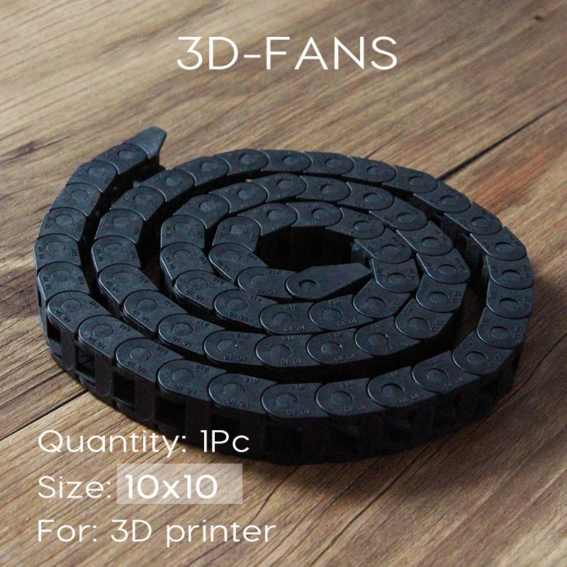

10 x 10mm Length 1 Meter Cable Drag Chain Wire Carrier with end connectors for CNC Router Machine Tools