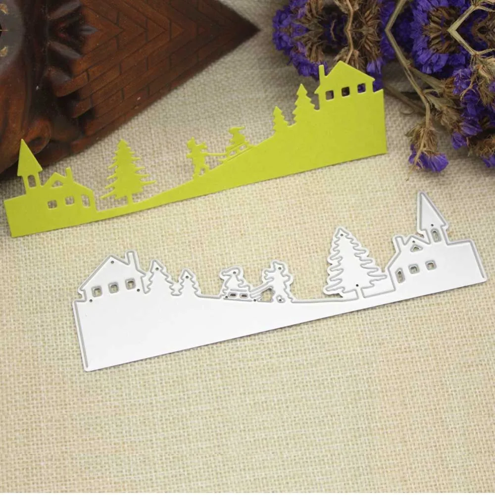 Christmas Tree Border Metal Cutting Dies Stencils for DIY Scrapbooking