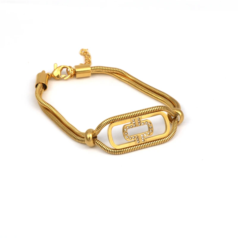Pz ожерелье из нержавеющей стали со стразами и цирконием серьги браслет для женщин Дубай, Африканский стиль комплект ювелирных украшений золотистого цвета