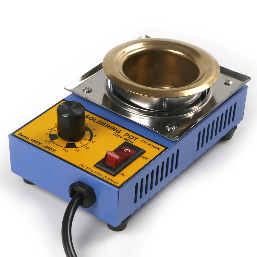 Solder Pot Soldering Desoldering Bath Stainless Steel 50mm 160W 220V