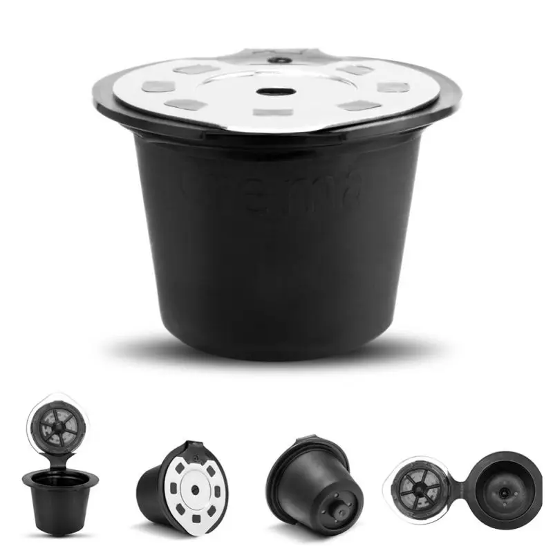 Coffee Capsules Filter Cup Refillable Reusable Coffee Capsule Pods For Nespresso Machines Spoon Tea Baskets Dolci Gusto
