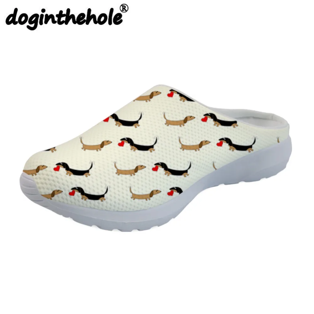 

doginthehole Dachshund Dog Printed Women Sport Sandals Shoes 2018 Breathable Outdoor Slippers Sport Women Sneakers Zapatos Mujer