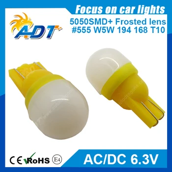 

100pcs anti flickering w5w #555 Pinball Led Bulb T10 AC 6.3V Orange Frosted For drum and dance machine