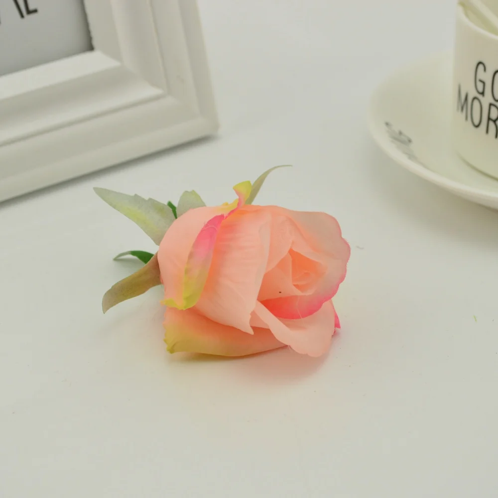 10 шт. шелковые розы дешевые для рождества домашний Свадебный декор Свадебные аксессуары Оформление поддельные растения DIY подарки коробка искусственные цветы - Цвет: pink