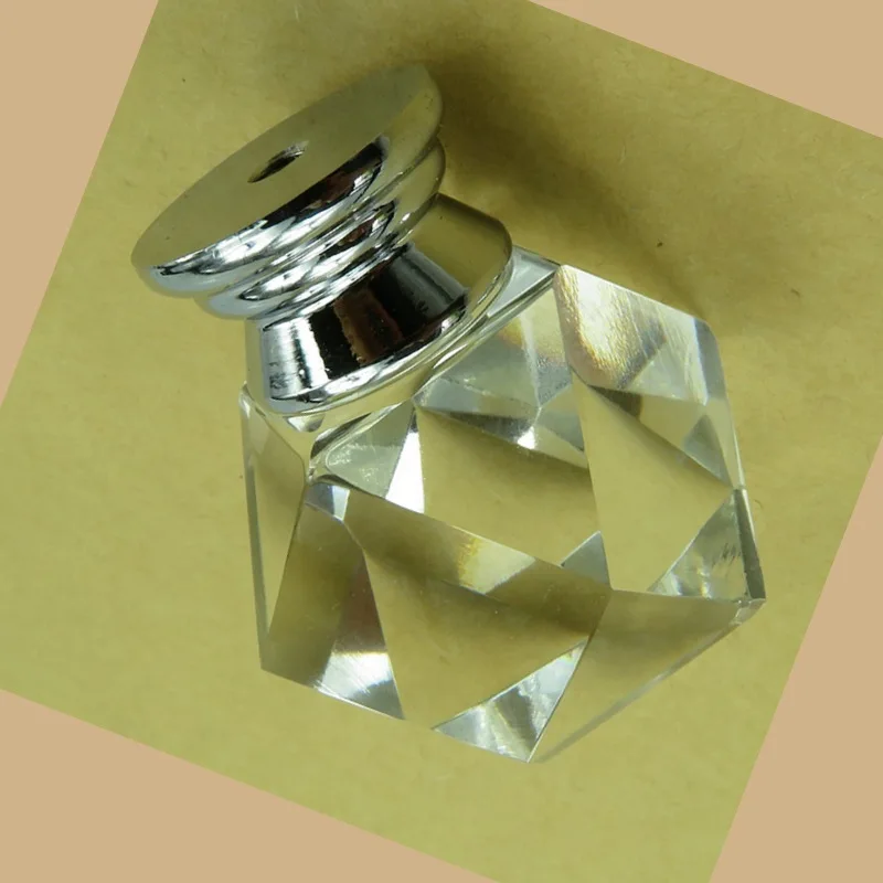 10 шт. 27 мм прозрачный алмаз дверные ручки хрустальный стеклянный шкаф выдвижной ящик кухонный шкаф двери шкаф ручки Аппаратные средства