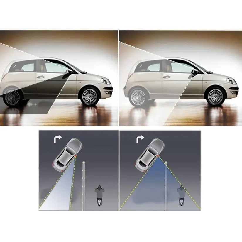 

2017 New 360 Degree Car mirror Fit Car Small Round Mirror Blind Spots Rearview Reverse Auxiliary Lens No border Z1019 DROPSHIP