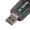 Kebidumei новая внешняя звуковая карта USB 2,0, 3D Аудио 5,1, звуковая карта, адаптер 3,5 мм, микрофон, динамик, интерфейс наушников для ноутбука, ПК ► Фото 3/5