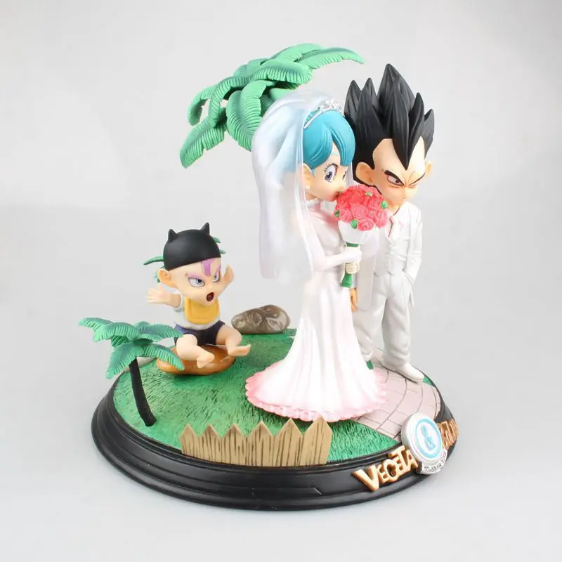 Lsy Dragon Ball Vegeta Bulma Wedding Day With Trunks Baby Pvc Statue Figure Collectible Model Toy Aliexpress