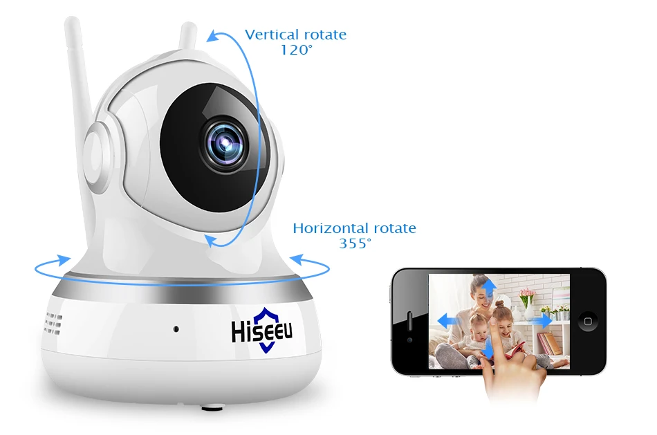 1080 P IP Камера WI-FI CCTV видеонаблюдения P2P охранных хранения карты памяти 2MP babyfoon Камера сети Hiseeu