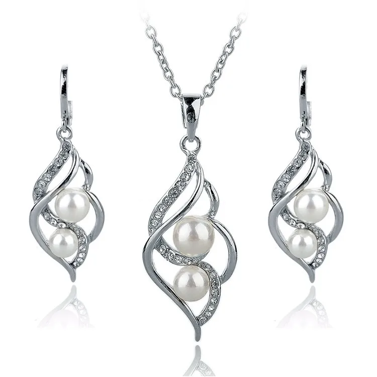 TOUCHEART Simulated Pearl Indian Wedding Jewelry Sets for Women Bridal Crystal Gold color Earrings Statement Necklaces SET140024 18
