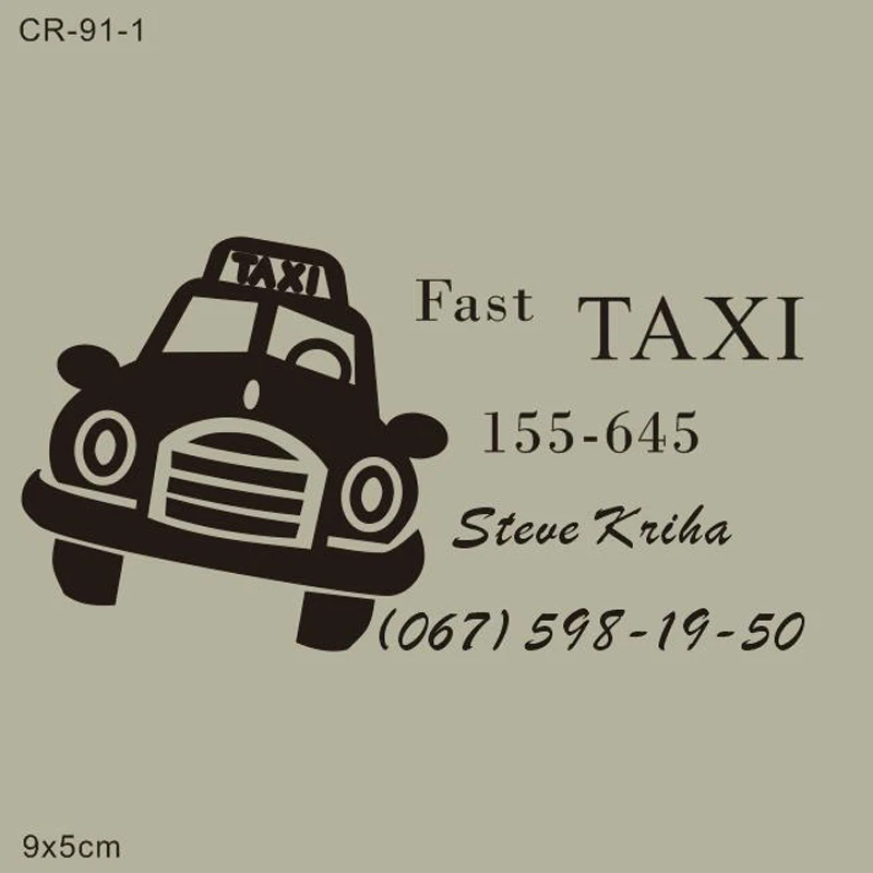 free shipping fast TAXI stamp business card size TAXI master stamp