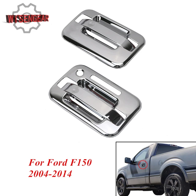 WISENGEAR Chrome 2 Door Handle Cover For Ford F150 F 150 2004 2014 Door