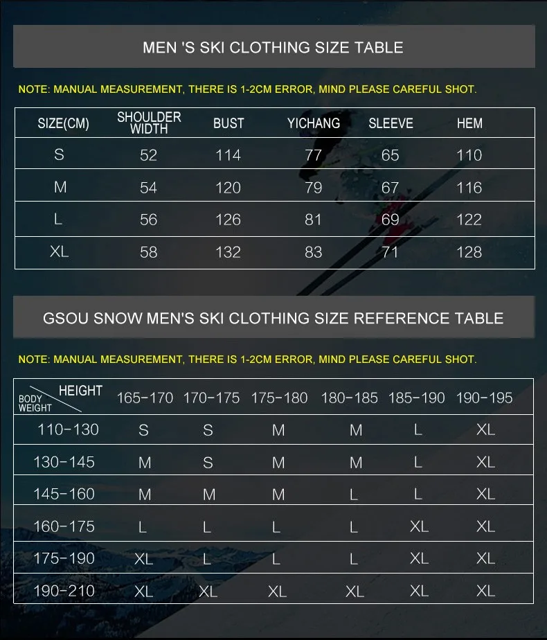 Зимние водонепроницаемые теплые мужские лыжные и сноубордические костюмы GSOU Лыжная куртка брюки мужские лыжные hombre Лыжная одежда
