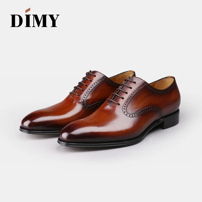 

Dimy handmade custom color oxford shoes men's summer business dress shoes Brock England wind groom shoes