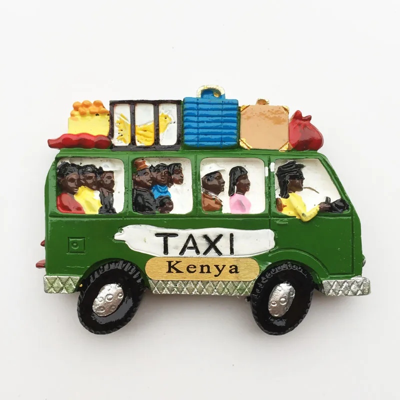 Креативный маленький автобус в форме наклейка на холодильник Африка Кению пейзаж магниты на холодильник домашний Декор подарок Прямая