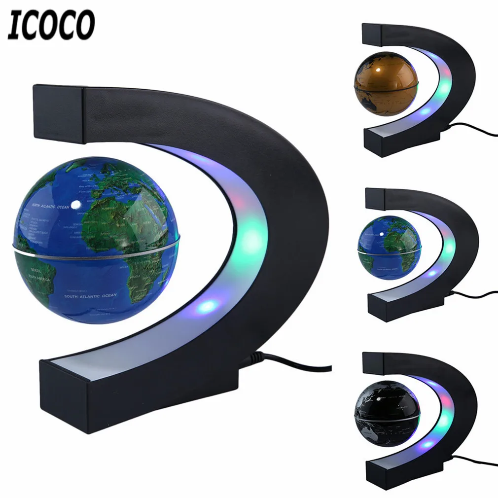 Mapa do Mundo Decoração para Casa Forma Flutuante Globo Levitação Magnética Luz Antigravidade Magnetiva Bola Natal Aniversário c Led 4 Cheap Iluminação Novelty