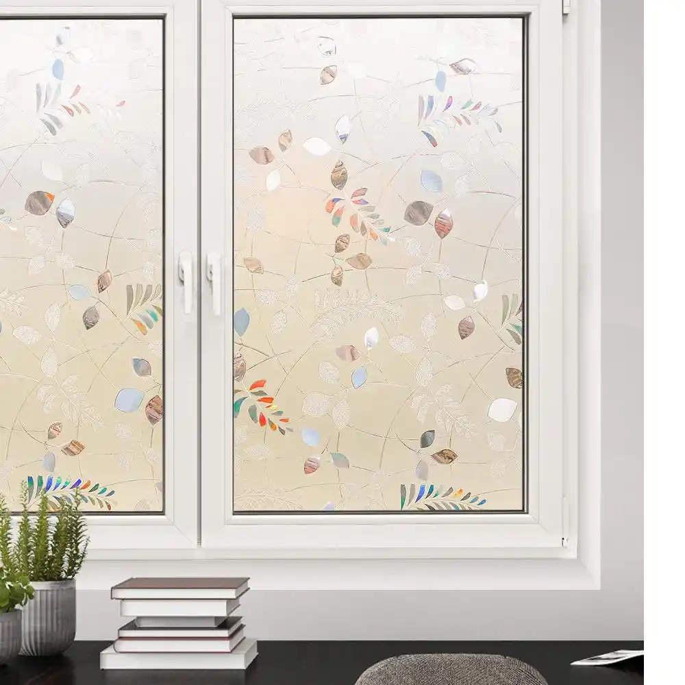 Multi Size Frosted Color Gl Window Film Static Cling Privacy Non Adhesive Opaque Home Decorative Leaf Coverings Films Aliexpress Multi Size Frosted Color Gl Window
