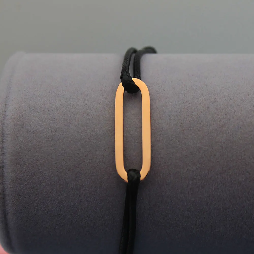 Действительно стерлингового серебра соединительное звено подвеска браслет для мужчин и женщин с регулируемым красным черный браслет-веревочка Европейский Классический ювелирный - Окраска металла: Rose Black