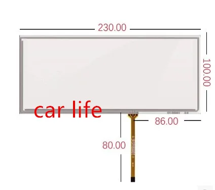 1 Piece Glass 8.8 Inch 4 Pin 230*100mm Touch Panel Touch Screen ...